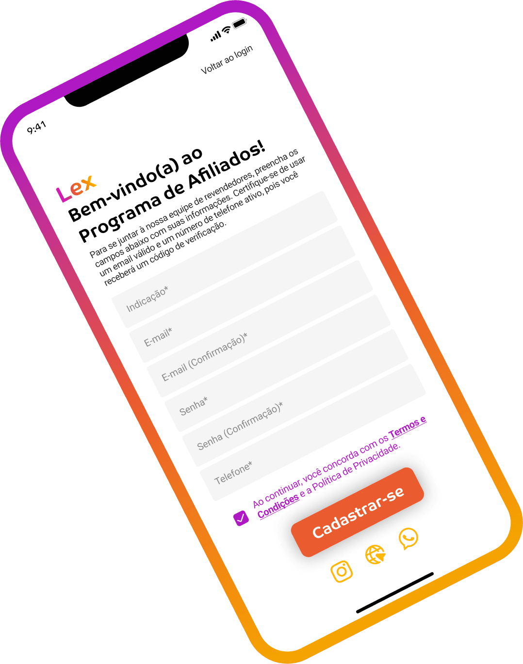 Telefone com Lex App