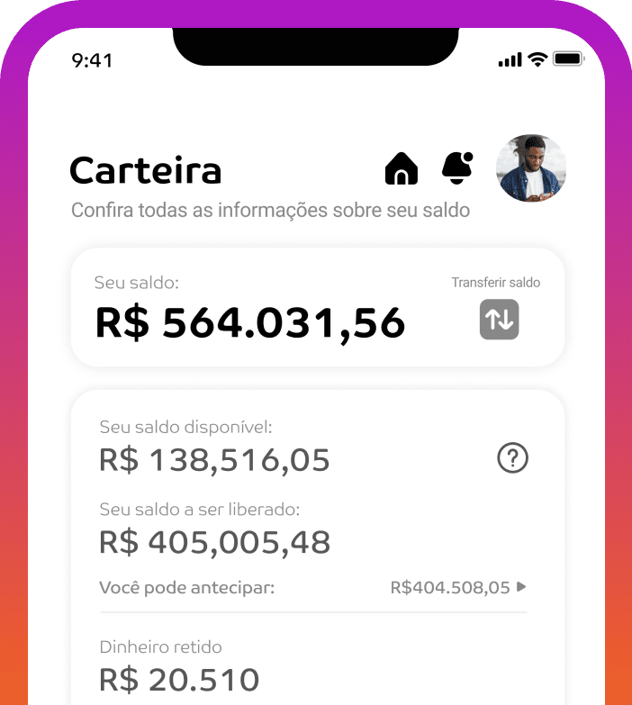 Celular com Comissões vindas do App Lex